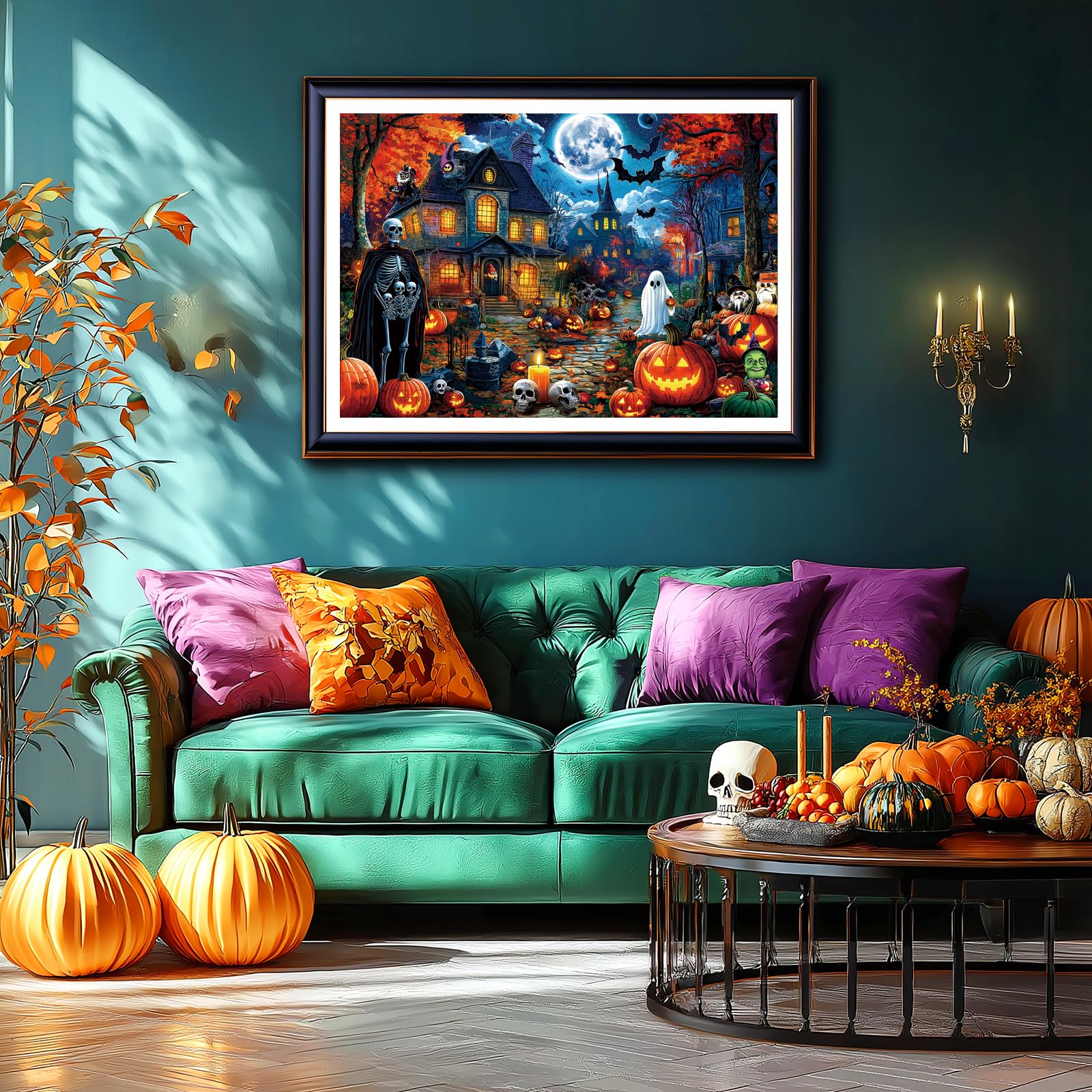Amazon | ハロウィン 夜 ジグソーパズル 1000ピース お化け屋敷 シーン